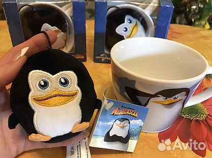 Пингвин Шкипер игрушка+кружка новые Магнит