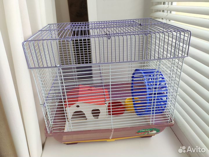 Клетка для грызунов хомяков 2 этажа и переноска