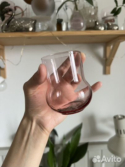 Стаканы розовое стекло СССР