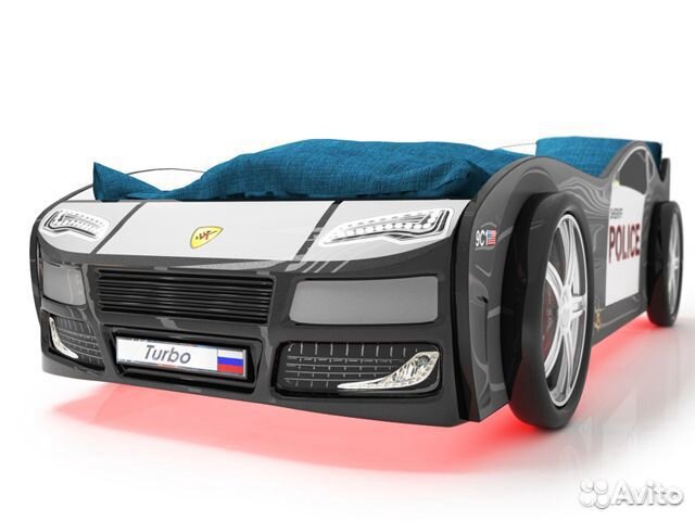 Детская кровать машина Турбо Полиция 2