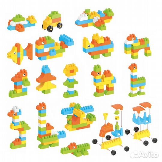 Конструктор из 130 деталей в пакете