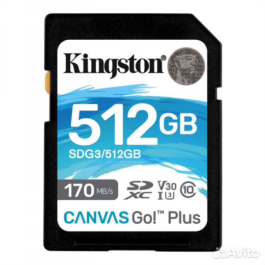 512Gb Kingston Canvas Go Plus sdxc UHS-I U3 V30