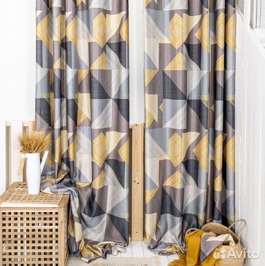 Комплект портьер Пабло Охра шторы занавески