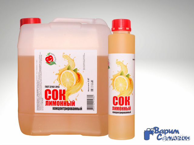 Сок лимонный концентрированный, канистра 5кг