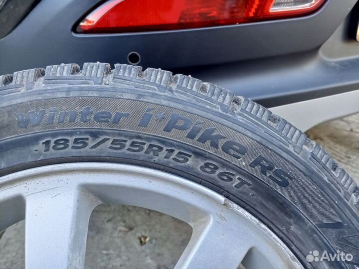 Зимние шины бу r15 Hankook 185/55 + диски