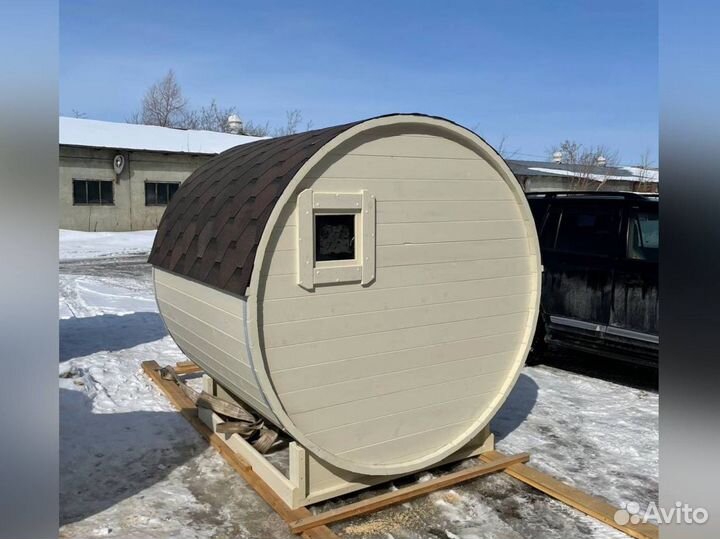 Баня бочка 2 м