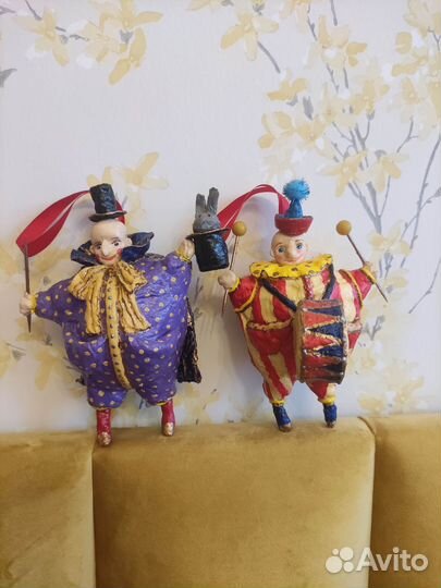 Ватные елочные игрушки Цирк