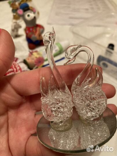 Хрустальная статуэтка лебеди
