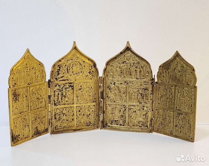 Икона складень 19 век