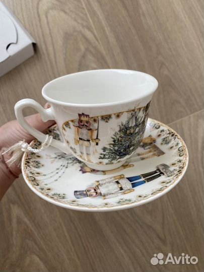 Чашка с блюдцем фарфор