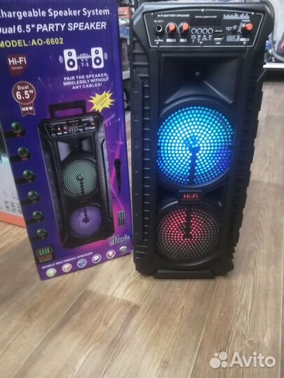 Портативная колонка Party Speaker AO-6602, 30 Вт