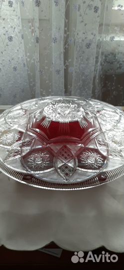 Хрустальная фруктовница (Чехия)