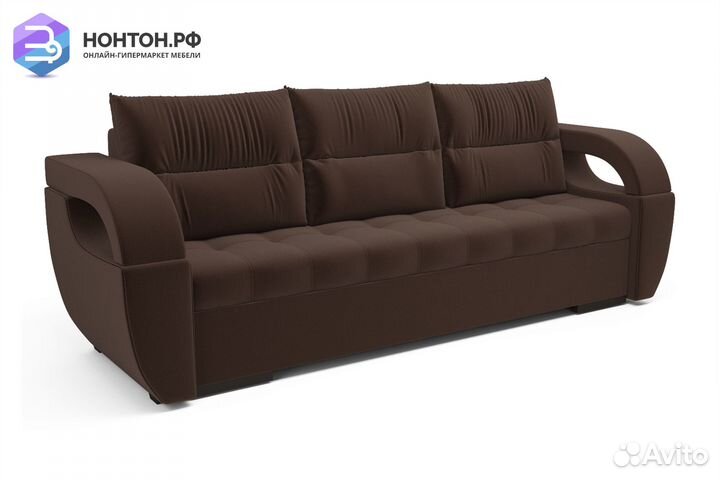 Диван еврокнижка Мартин коричневый