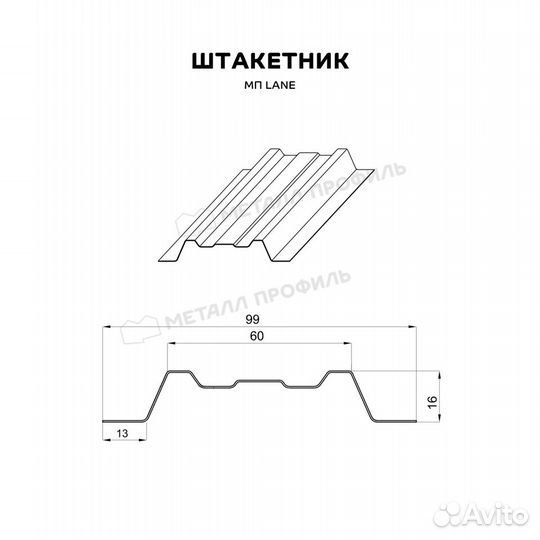 Штакетник металлический