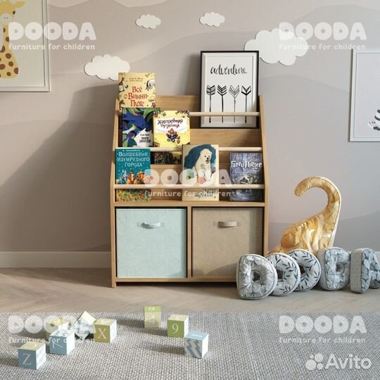 Стеллаж детский для игрушек / Развивающая мебель