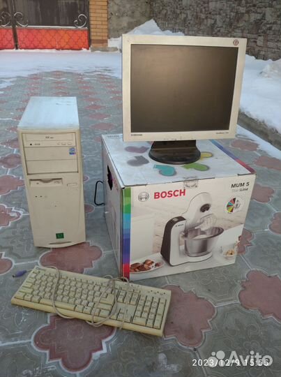 Компьютер, монитор, клавиатура. Б/у