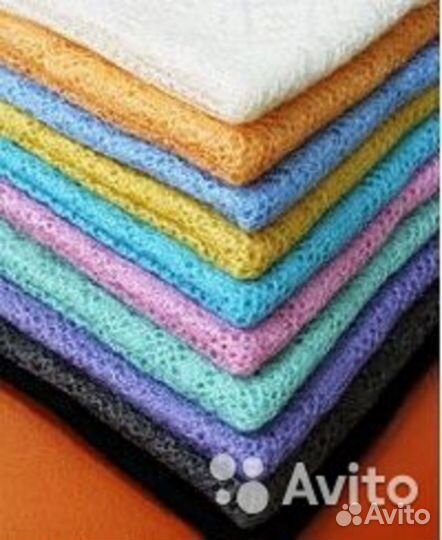 Оренбургский платок ажурный, голубой 160х160 с бир