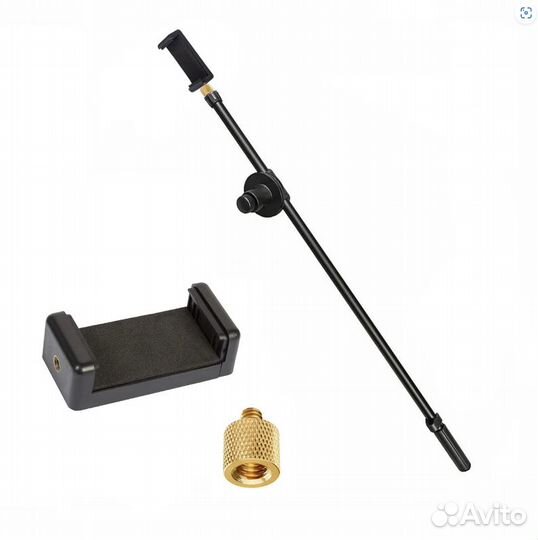 Кольцевая лампа 26 см, держатель и штатив журавль