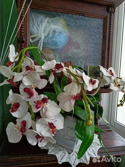 Искусственные цветы орхидеи силиконовые