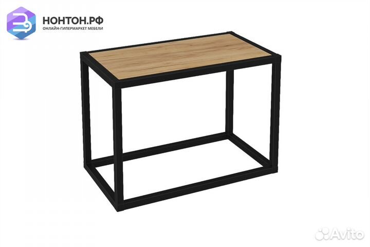 Полка Лофт пмг-Л 500 черная / дуб крафт