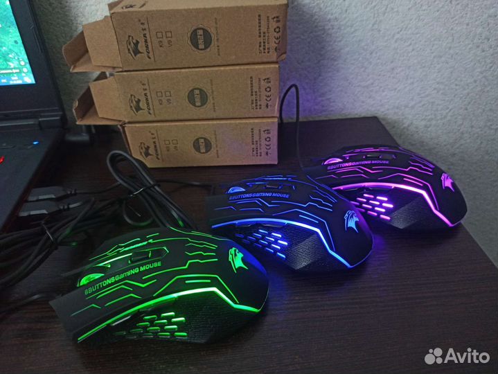 Игровая мышь геймерская Forka тихие клики новые