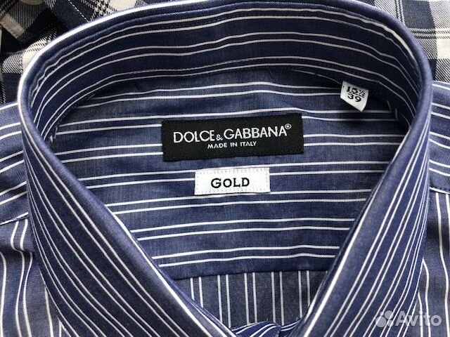 Рубашка мужская 48 хлопок Dolce&Gabbana серия gold