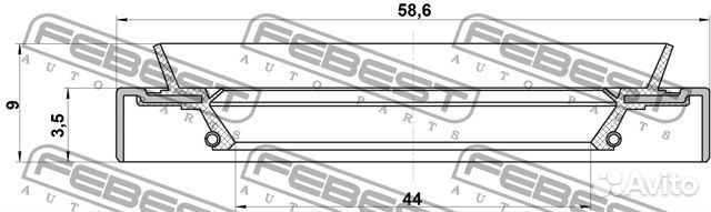 Сальник поворотного кулака 46x58.5x3.5x9