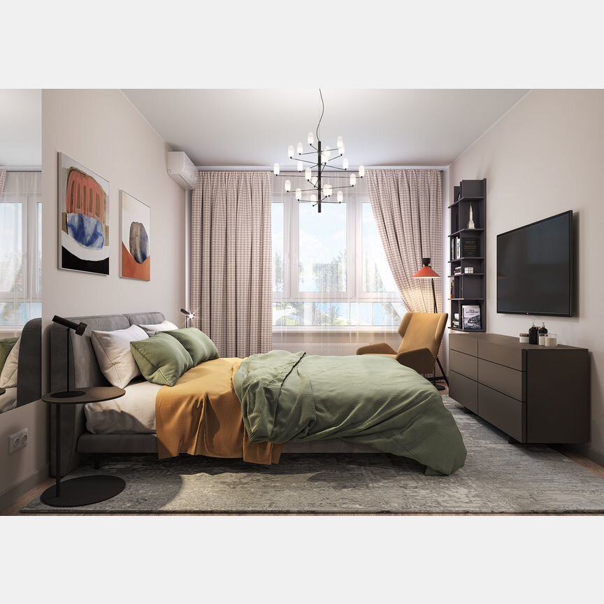 2-к. квартира, 54,6 м², 15/17 эт.