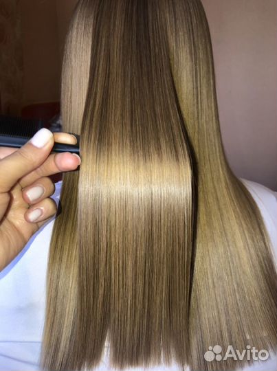 Кератиновое выпрямление волос