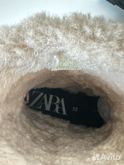 Сапоги Zara с мехом размер 33