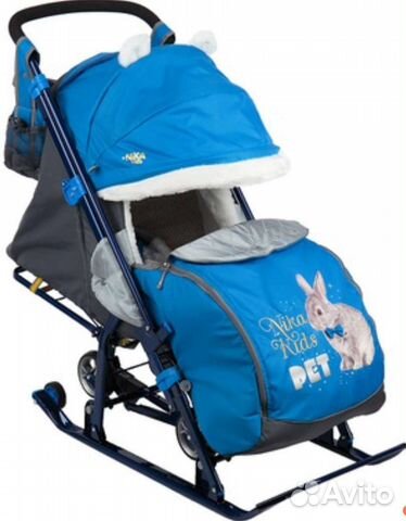 Коляска санки Ника 7-2 Люкс Rubbit