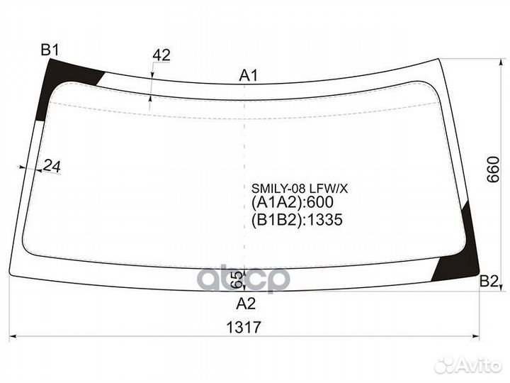 Стекло лобовое Lifan Smily 10-17 smily-08 LFW/X