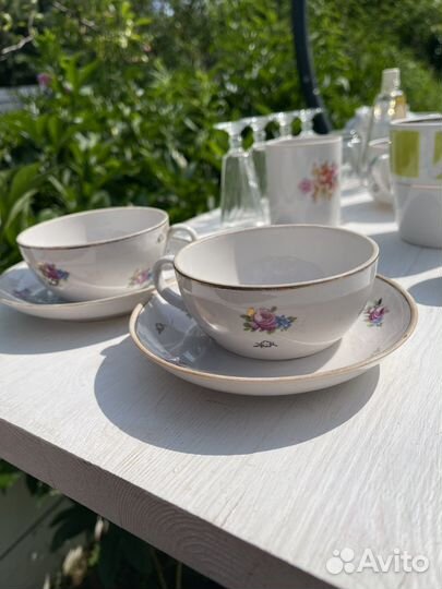 Чайная пара Дулево 60х годов