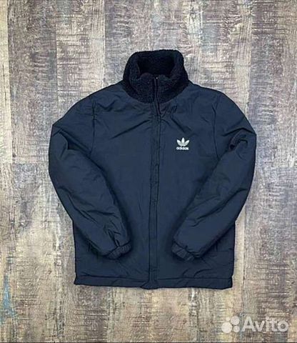 Куртки барашки, Адидас/ Adidas черные