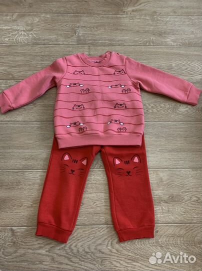 Костюм для девочки на флисе 92