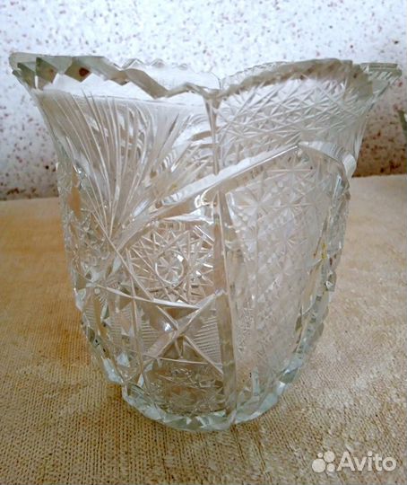 Хрусталь СССР - ладьи, салатница, графин, фужеры