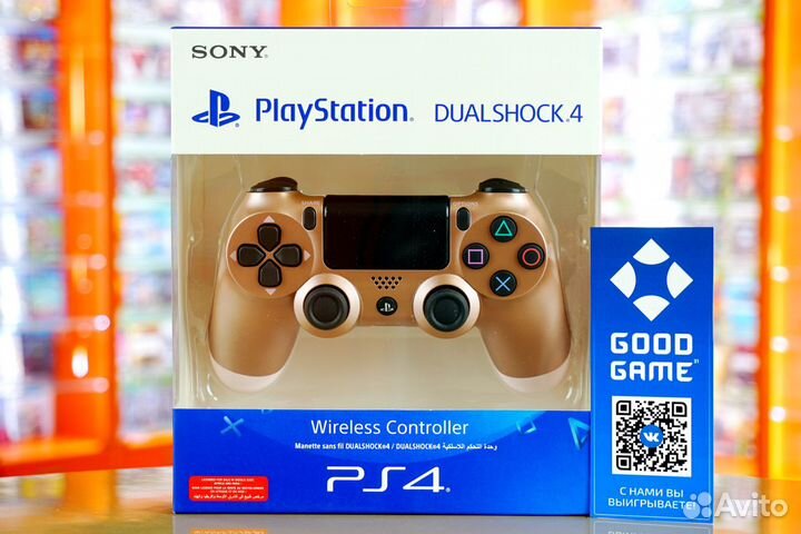 PS4 Геймпад. ver.2. Золото. Новый