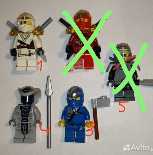 Lego Ninjago минифигурки и спиннеры (оригинал)