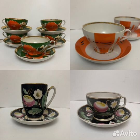 Чайная пара лфз вербилки дулево времен СССР