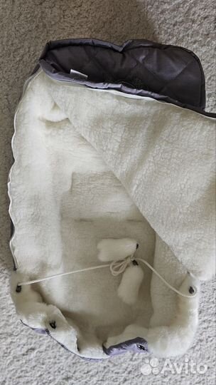 Зимний конверт в коляску на овчине