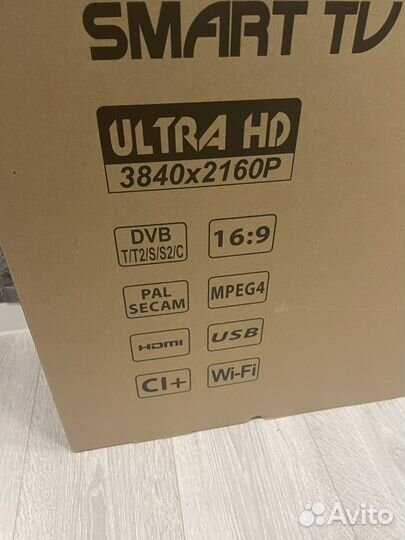 Новый 4k 50 диагональ SMART tv wifi