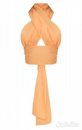 Новый топ Prettylittlething персикового цвета