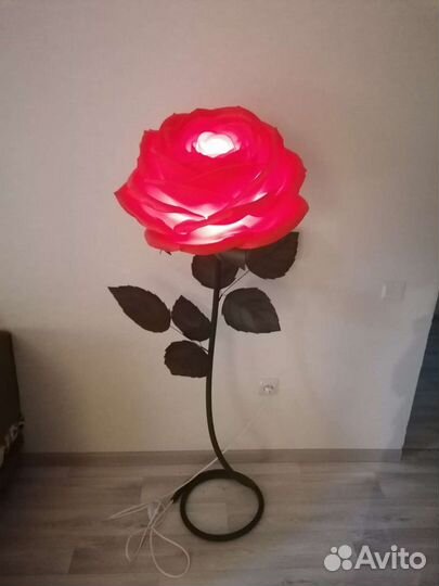 Светильник- ночник торшер роза