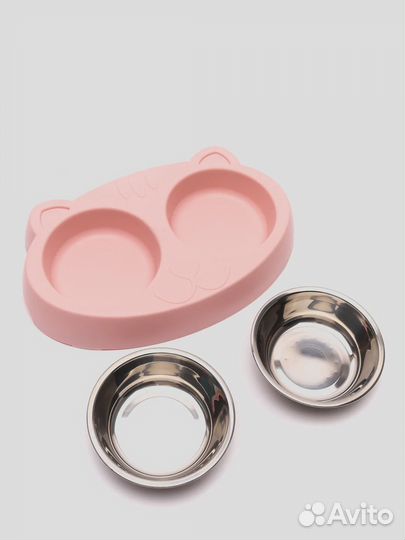Миска двойная для кошек и котов