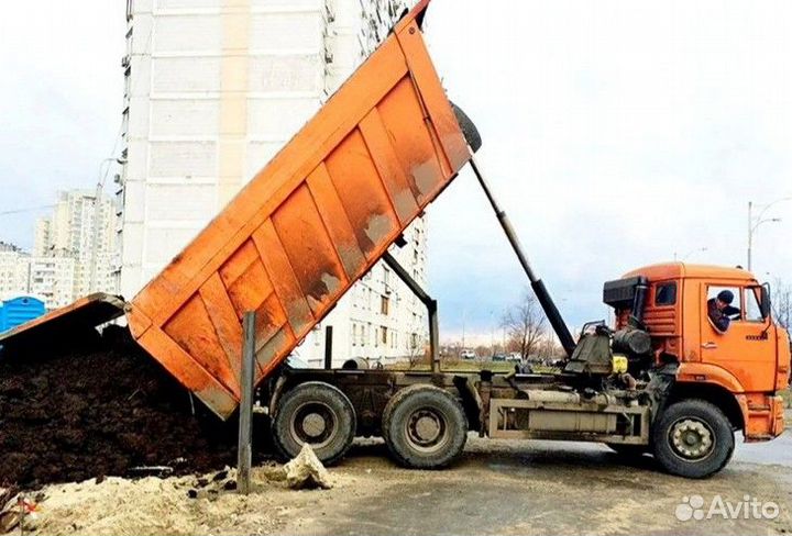 Щебень, песок, отсев, чернозём, пгс, уборка снега