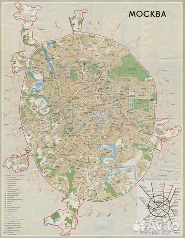 Карта москвы 1960г