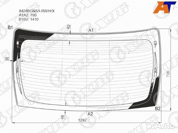 Стекло заднее toyota camry europe/russia XV70