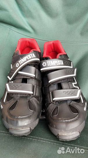 Педали контактные и велотуфли Tempesta