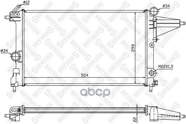 10-25047-SX радиатор системы охлаждения Opel V