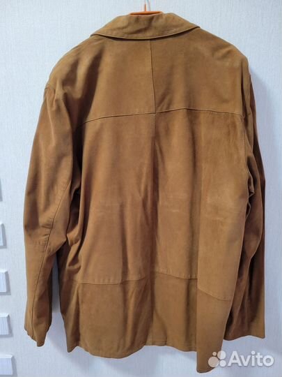 Замшевая кожаная мужская куртка